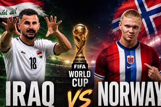 Trực tiếp tỉ số Iraq 1-4 Na Uy: Haaland lập bàn thắng đầu tiên