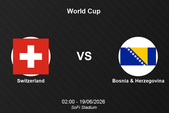 Nhận định Switzerland vs Bosnia & Herzegovina - Vòng bảng World Cup 2026