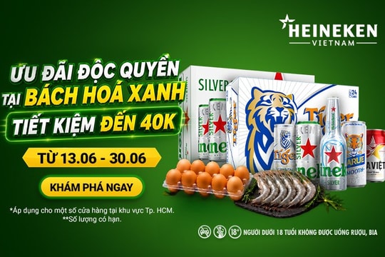 Mẹo mua bia nhận ngay quà tặng thực phẩm tại Bách hóa XANH TP.HCM