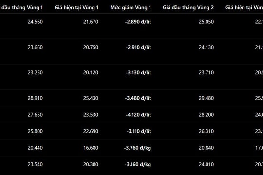 Giá xăng dầu hôm nay 21/6: Xăng E5 RON 92 giảm sâu về mức 20.120 đồng/lít