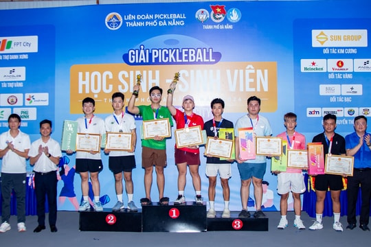 Giải Pickleball học sinh - sinh viên thành phố Đà Nẵng: Trao gần 100 huy chương cho các tay vợt xuất sắc