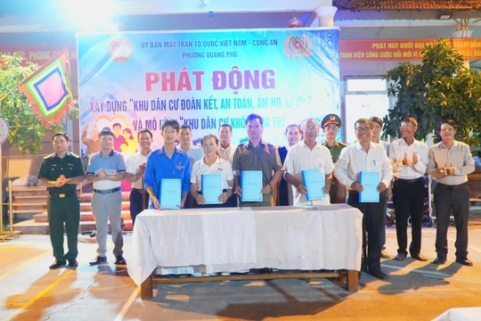 Quảng Phú phát động xây dựng khu dân cư không ma túy