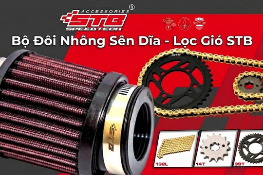 Bộ đôi nhông sên dĩa - lọc gió STB: giải pháp tốt cho những chuyến đi