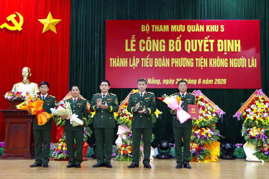 Bộ Tham mưu Quân khu 5: Thành lập Tiểu đoàn Phương tiện không người lái