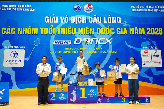 Bế mạc Giải vô địch cầu lông các nhóm tuổi Thiếu niên quốc gia năm 2026