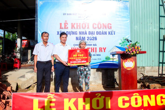 Xã Hà Nha khởi công xây dựng nhà đại đoàn kết cho hộ khó khăn
