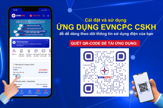 Khách hàng có thể theo dõi sản lượng điện hằng ngày bằng EVN CSKH