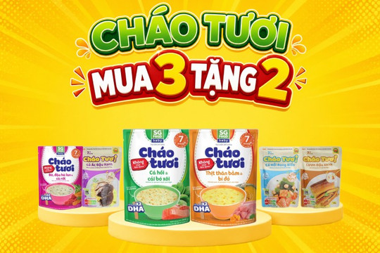 Mẹo mua cháo tươi Cây Thị và SG Food tiết kiệm với ưu đãi Mua 3 Tặng 2