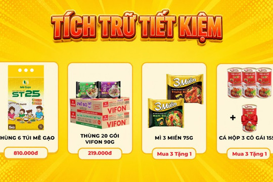 Mẹo tích trữ lương thực thiết yếu tiết kiệm đến 360.000 đồng tại Bách hóa XANH