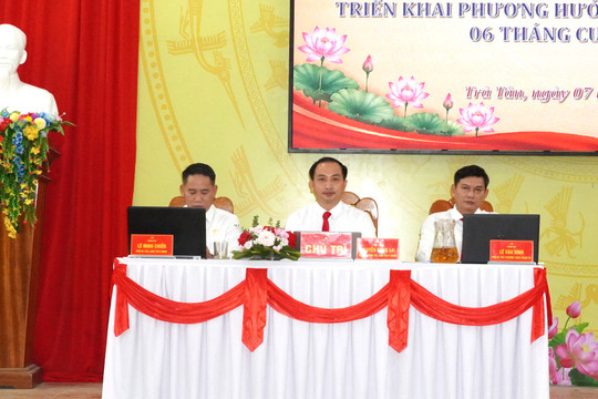 Đảng ủy xã Trà Tân lãnh đạo thực hiện đảm bảo các nhiệm vụ trọng tâm