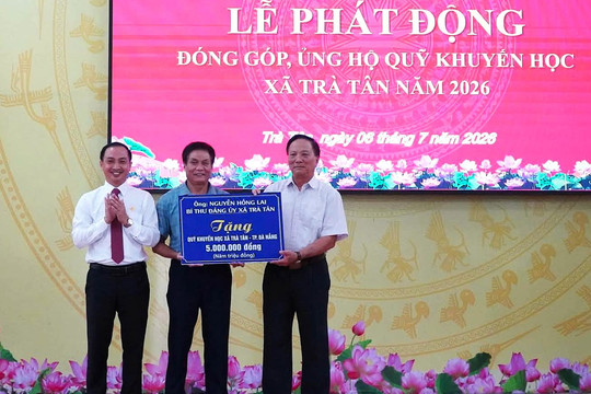 Xã Trà Tân phát động xây dựng Quỹ khuyến học năm 2026