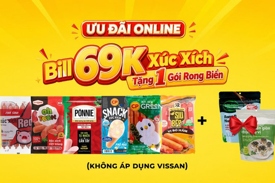Cách nhận rong biển miễn phí khi mua xúc xích tại Bách hóa XANH Online