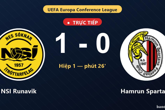 Trực tiếp NSI Runavik vs Hamrun Spartans: NSI Runavik mở tỷ số