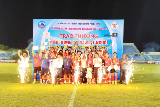Phường Điện Bàn vô địch bóng đá nam 11 người Đại hội Thể dục thể thao thành phố Đà Nẵng