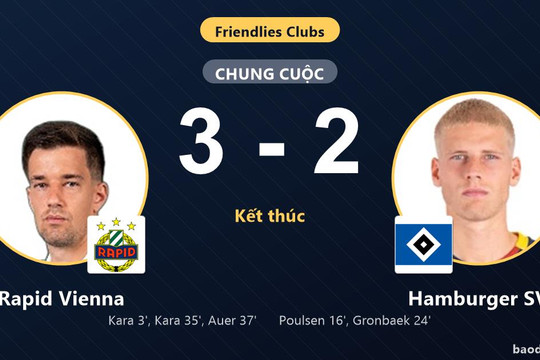 Rapid Vienna ngược dòng hạ Hamburger SV trong trận cầu rượt đuổi