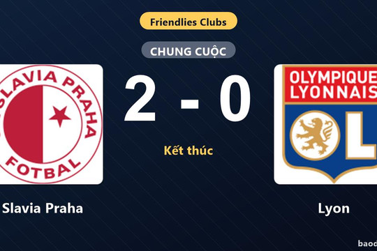 Slavia Praha hạ Lyon, khép lại trận giao hữu bằng chiến thắng