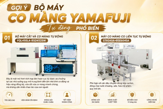 Tự động hóa dây chuyền đóng gói với máy co màng Yamafuji