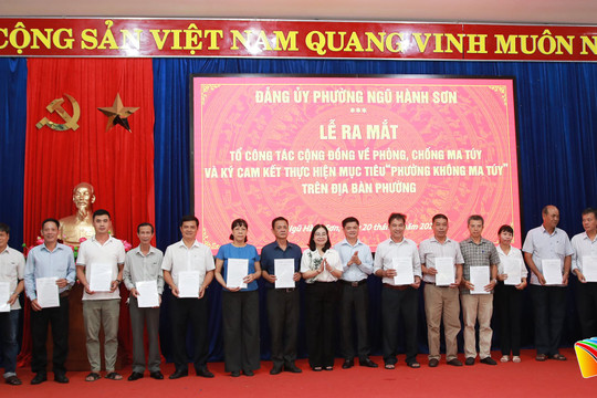 Phường Ngũ Hành Sơn ra mắt 54 Tổ công tác cộng đồng về phòng, chống ma túy