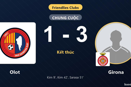 Olot 1-3 Girona, Olot chỉ kịp rút ngắn cách biệt cuối trận