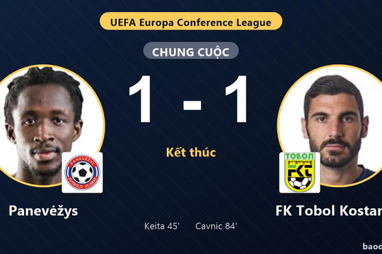 Panevėžys và FK Tobol Kostanay níu chân nhau ở vòng loại