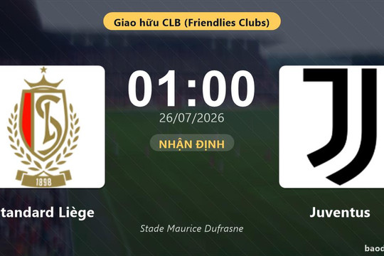 Nhận định Standard Liège vs Juventus: đội hình dự kiến