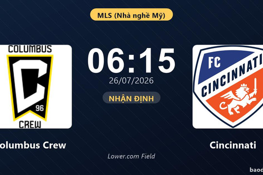 Nhận định Columbus Crew vs Cincinnati: đội hình dự kiến
