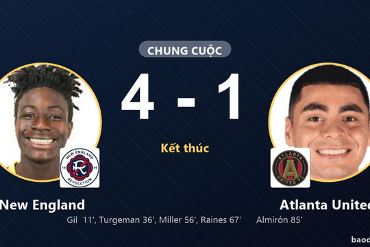 New England 4-1 Atlanta United: New England giành chiến thắng