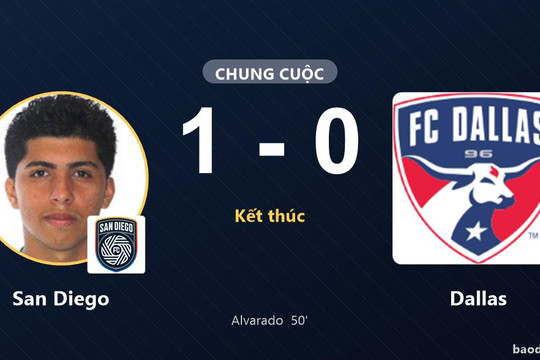 San Diego 1-0 Dallas: San Diego giành chiến thắng