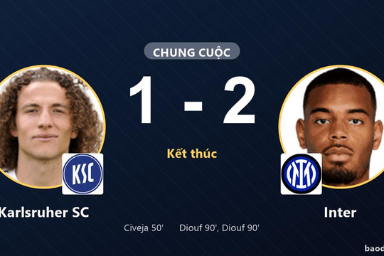 Inter ngược dòng phút chót, Karlsruher SC đánh rơi chiến thắng