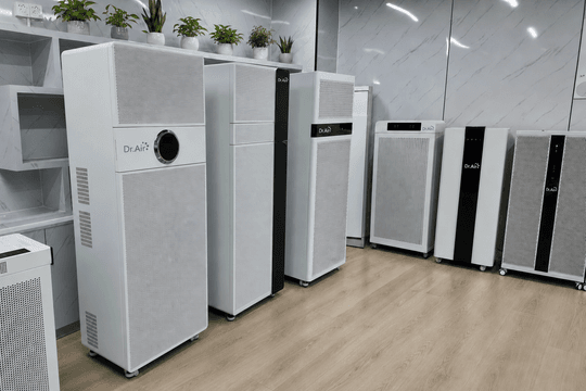 Máy lọc không khí công nghiệp Dr.Air: giải pháp khử mùi, diệt khuẩn với không gian rộng lớn