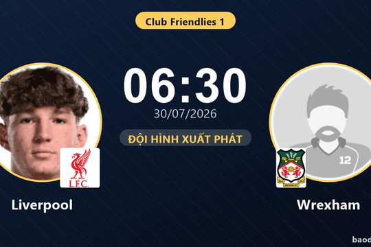 Trực tiếp Liverpool vs Wrexham: Liverpool kiểm soát thế trận, chưa có bàn thắng