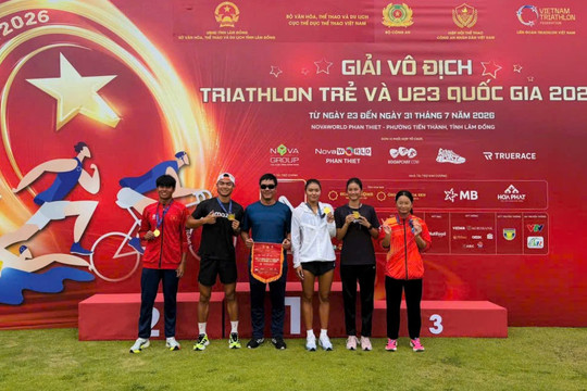 Đà Nẵng giành 4 Huy chương Vàng tại Giải vô địch Triathlon trẻ và U23 quốc gia