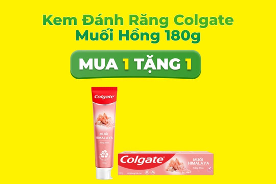 Bách hóa XANH ưu đãi mua 1 tặng 1 kem đánh răng Colgate muối Himalaya 180g trong tháng 8