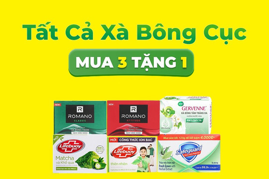 Mẹo săn ưu đãi mua 3 tặng 1 xà bông cục Lifebuoy Romano Safeguard tại Bách hóa XANH
