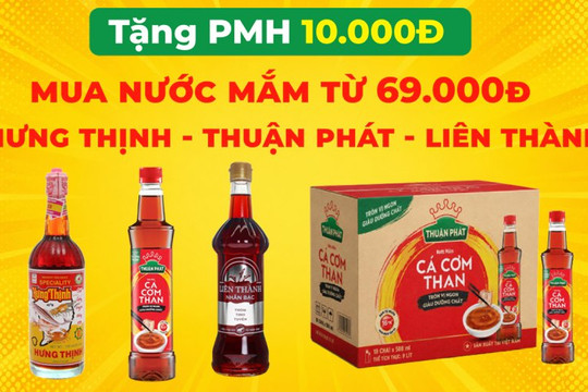 Cách nhận phiếu mua hàng 10.000 đồng khi mua nước mắm trên Bách hóa XANH Online