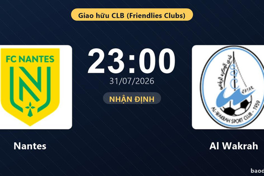 Nhận định Nantes vs Al Wakrah: đội hình dự kiến