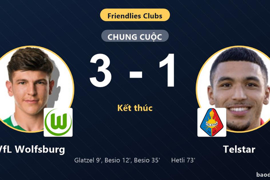 VfL Wolfsburg thắng Telstar, màn rượt đuổi bất thành của đội khách