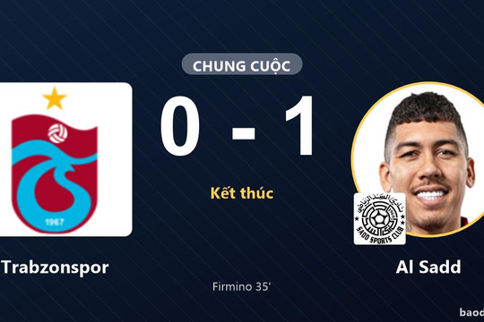 Firmino giúp Al Sadd thắng Trabzonspor, chủ nhà nhận thất bại ở giao hữu CLB