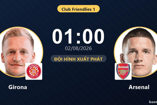 Trực tiếp Girona vs Arsenal: Đội hình xuất phát