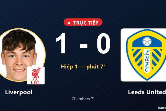 Trực tiếp Liverpool vs Leeds United: Liverpool mở tỷ số
