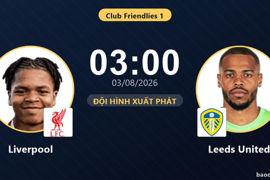 Trực tiếp Liverpool vs Leeds United: Đội hình xuất phát