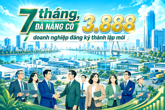 7 tháng, Đà Nẵng có 3.888 doanh nghiệp đăng ký thành lập mới