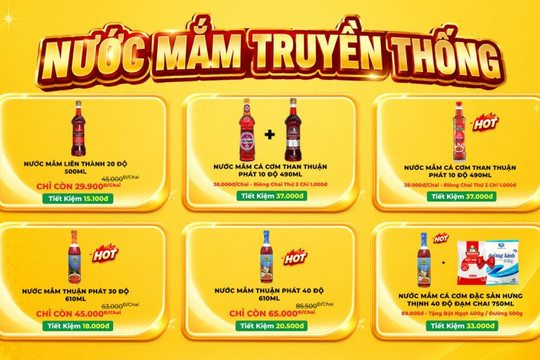 Cách săn deal nước mắm truyền thống giá 1K và mua 1 tặng 1 tại Bách hóa XANH