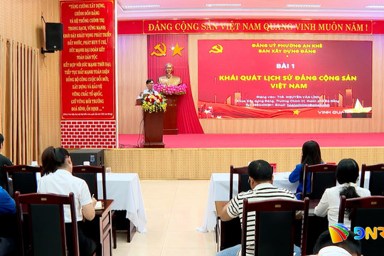 Phường An Khê khai giảng lớp bồi dưỡng nhận thức về Đảng cho 75 quần chúng ưu tú