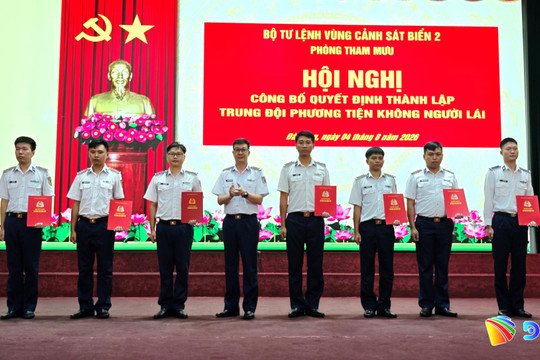 Vùng Cảnh sát biển 2 thành lập Trung đội Phương tiện không người lái