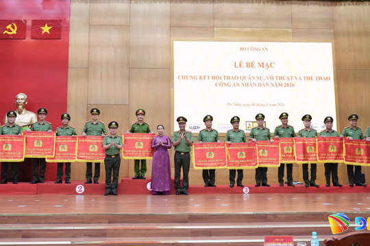 Bế mạc Vòng chung kết Hội thao quân sự, võ thuật và thể thao Công an nhân dân năm 2026