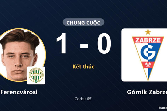 Corbu giúp Ferencvárosi thắng Górnik Zabrze tại Europa League