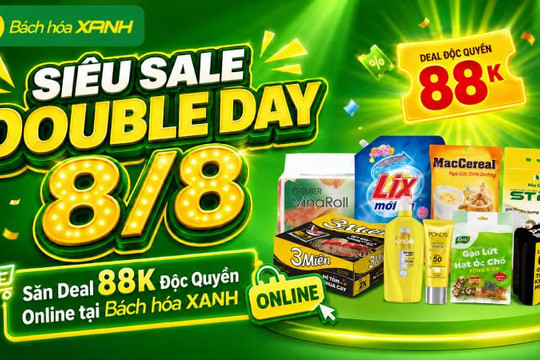 Cách săn deal đồng giá 88K độc quyền online tại Bách hóa XANH dịp 8/8