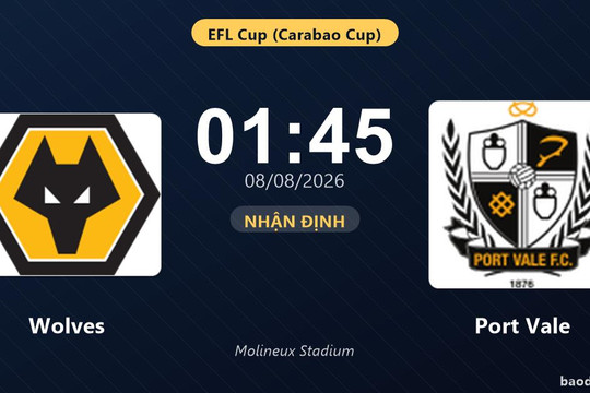 Nhận định Wolves vs Port Vale: đội hình dự kiến
