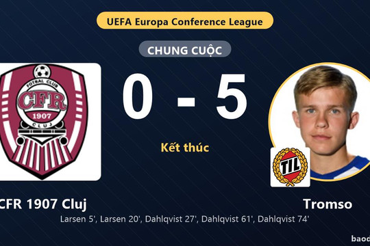 Tromso thắng đậm CFR 1907 Cluj ở vòng loại Conference League